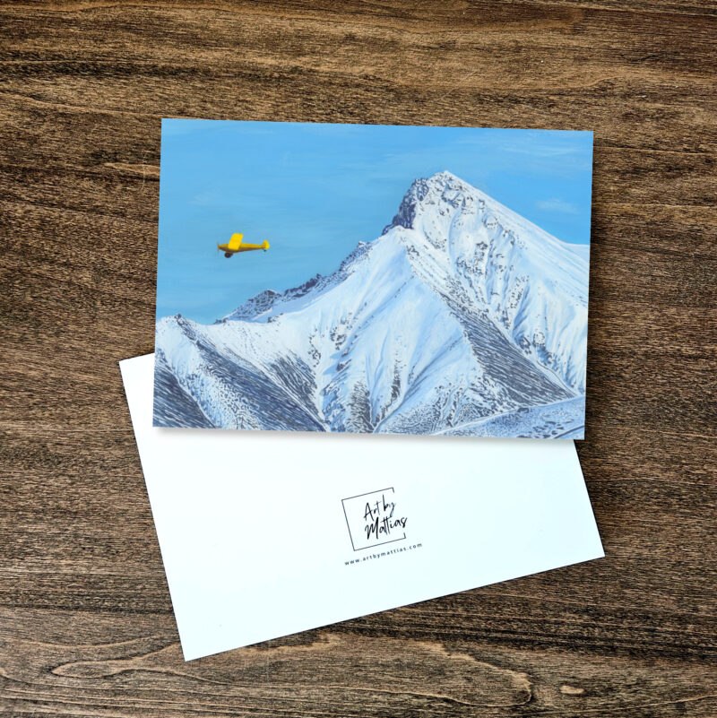 Soaring Above Mat Peak Greeting Card borderless