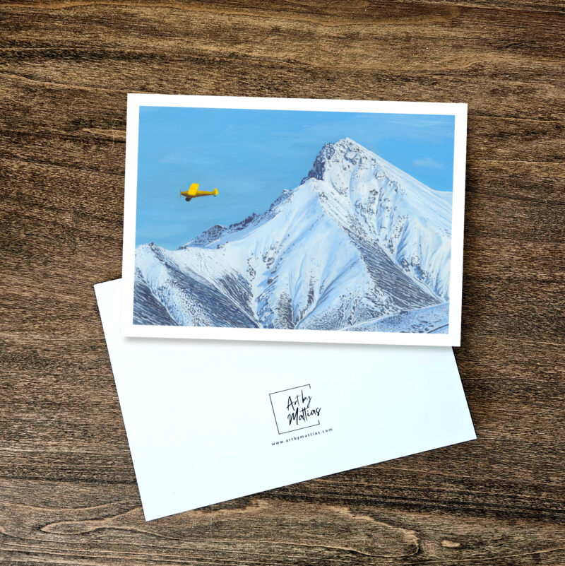 Soaring Above Mat Peak Greeting Card white border