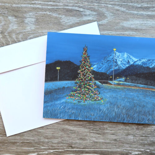 Glenn Highway Christmas Tree - Note cards
