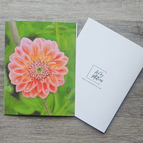 Dahlia Delight Flower - Note Card