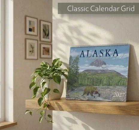 Alaska Through The Seasons - 2027 Calendar (Classic grid)